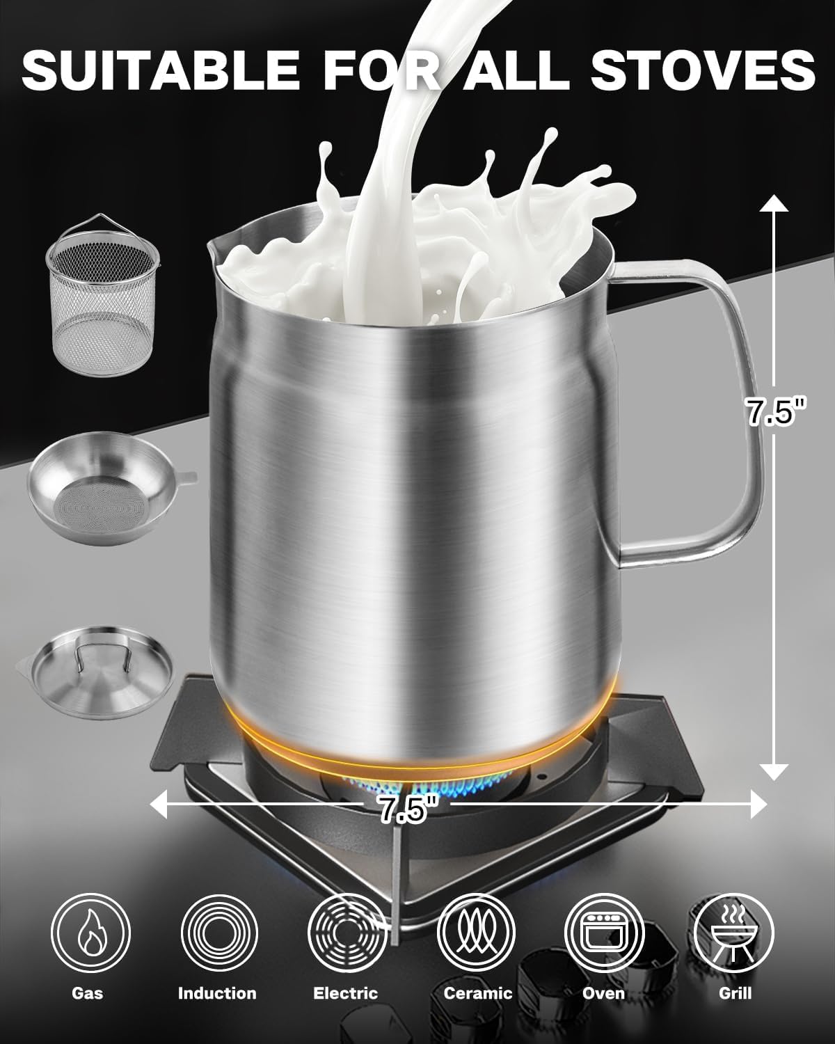 Crisp & Clean Fry Pot (Stainless Steel)